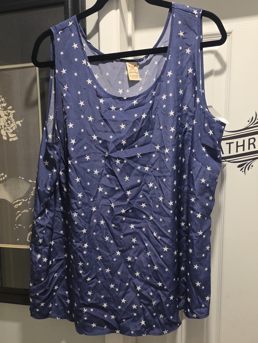 Faded Glory Navy Blue Star-Print Tank